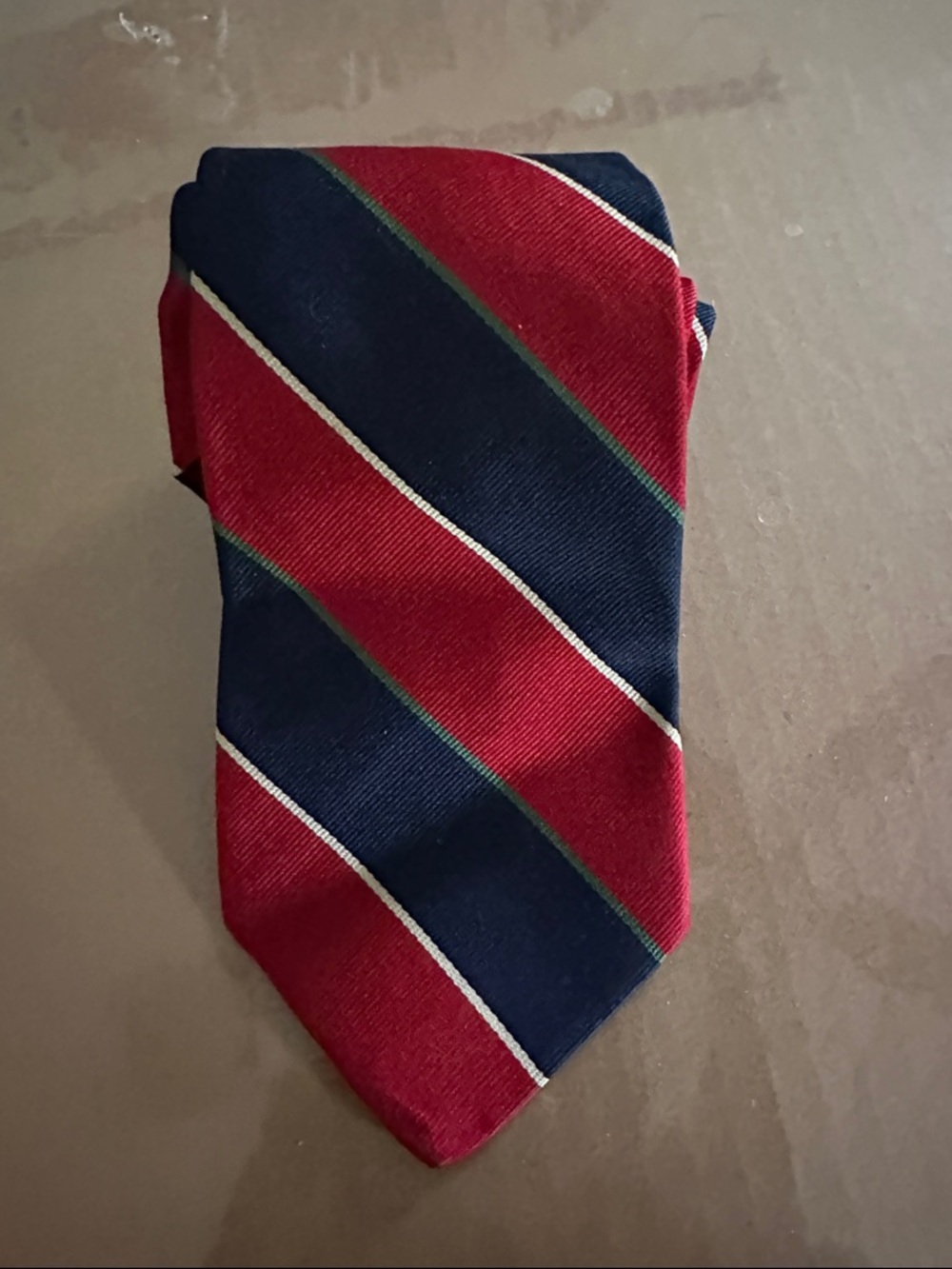 Men's Striped Red and Navy Tie